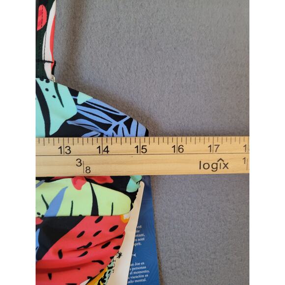 Caribbean Joes NWT Tropical Fruit Print One-Piece Swimsuit Blouse-On Size 12 - Picture 5 of 8